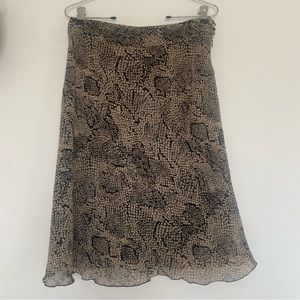 Vintage Animal Print Midi Skirt